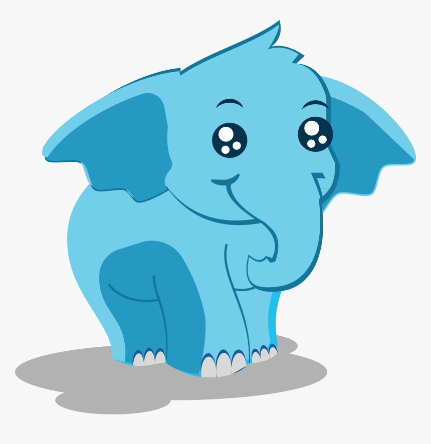 Indian Elephant Cartoon Illustration - Elephant, HD Png Download