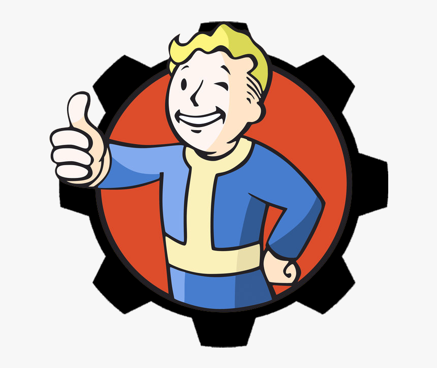So I Added The Gear Around The Vault Boy - Fallout Vault Boy Gear, HD Png Download
