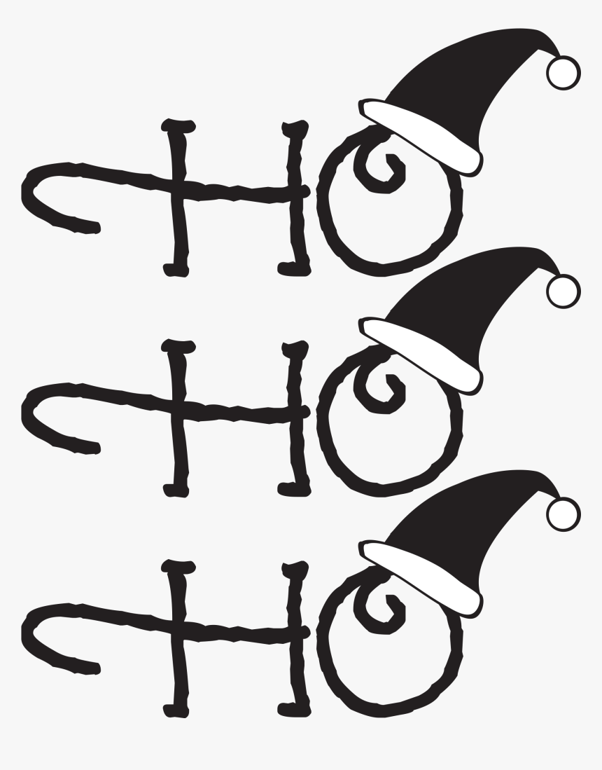 Tulip® Screenit™ Design By Ilovetocreate - Ho Ho Ho Black And White, HD Png Download