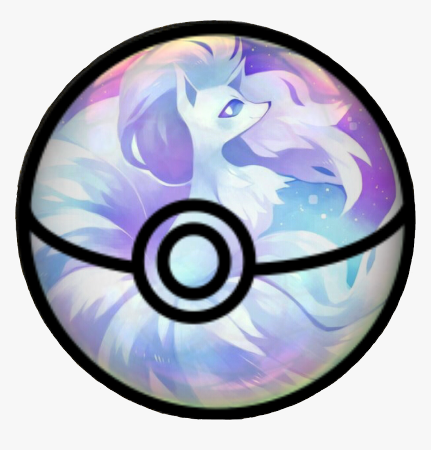 #pokemon #pokeball #ninetales #pretty #pastel #alolan - Pokemon Alolan Ninetails Art, HD Png Download