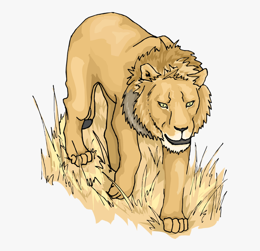 Lion Clip Art Free Vector 4vector - Lion Images Animated, HD Png Download