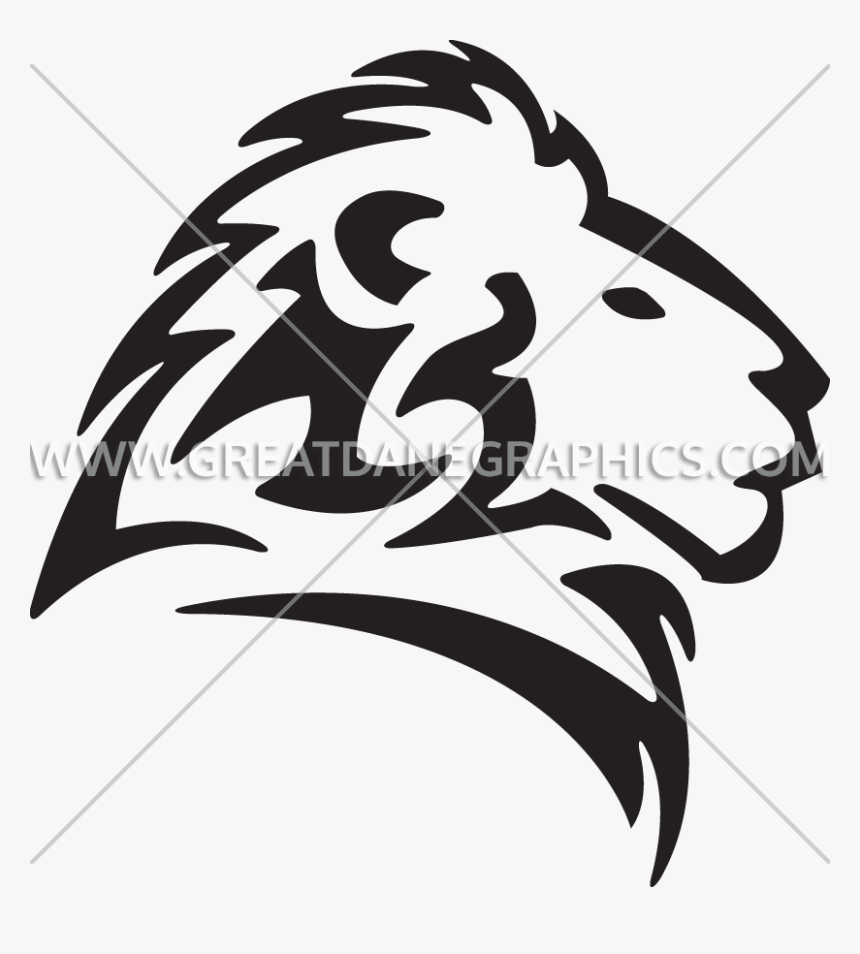 Black And White Lion Head Logo, HD Png Download