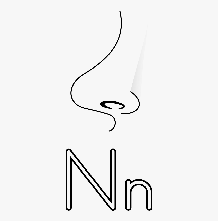 Letra N De Nariz Para Colorear, HD Png Download