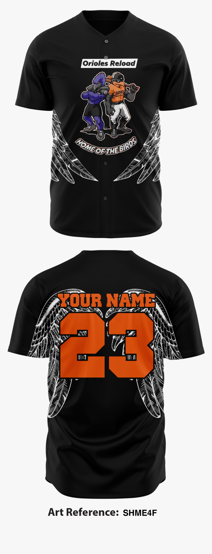 Orioles Reload Full Button Baseball Jersey - Active Shirt, HD Png Download