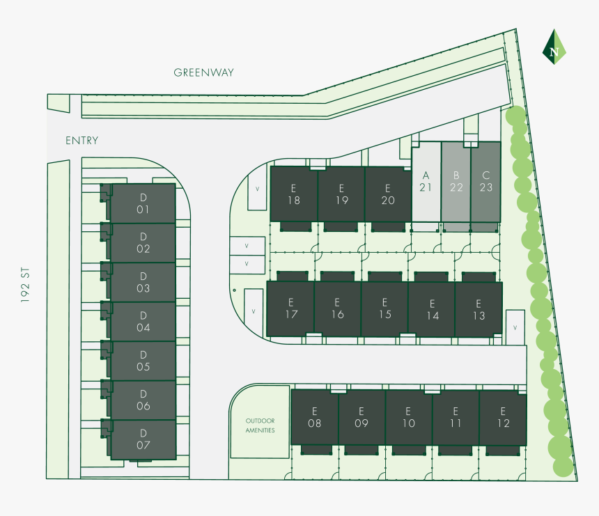 Floor Plan Outdoor Parking, HD Png Download