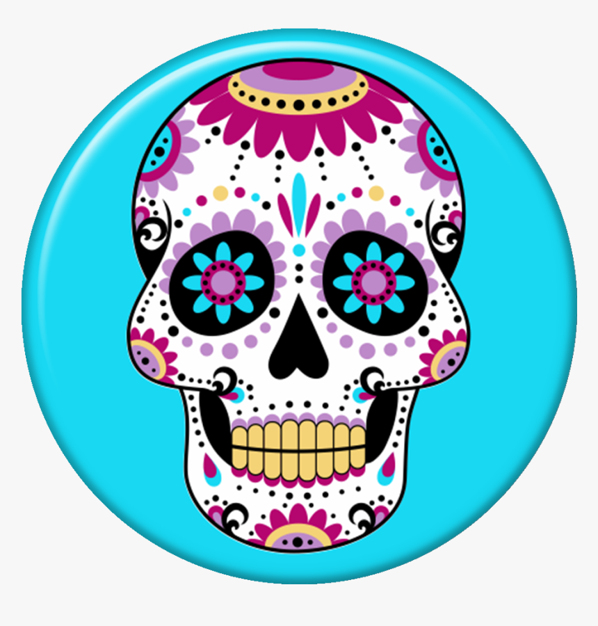 Pop Selfie Caveira Mexicana Azul - Mexican Skull, HD Png Download