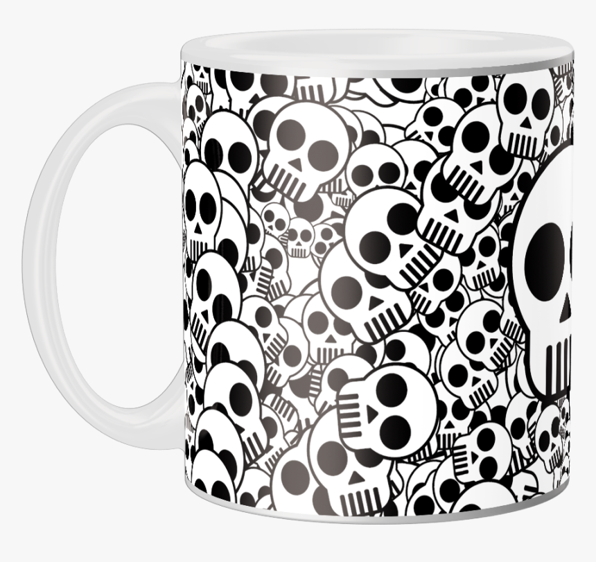Caneca Personalizada Caveira , Png Download - Black And White Skull Texture, Transparent Png