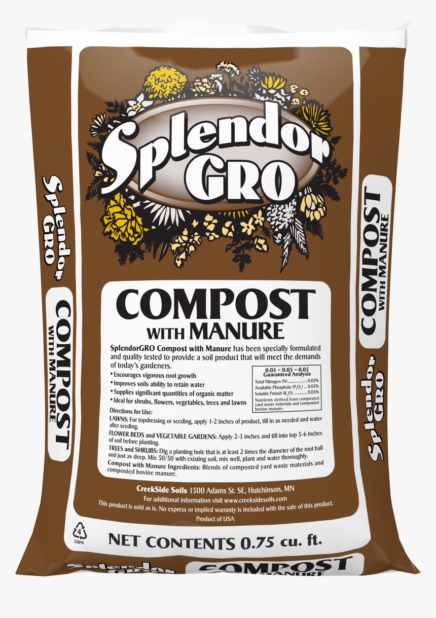 Splendor Gro Compost With Manure Bag - Puppy, HD Png Download