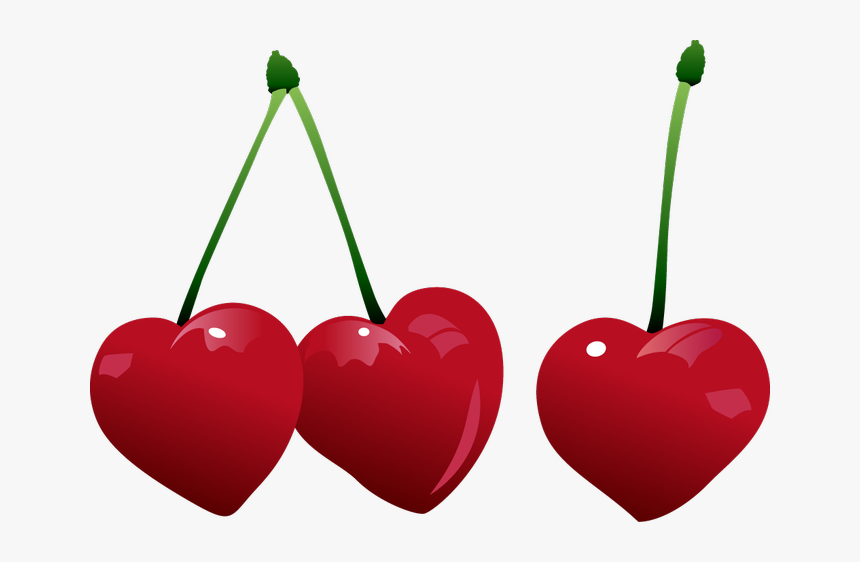 Hearts Cherries Clipart Heart Cherry Clipart, HD Png Download , Transparent Png Image PNGitem