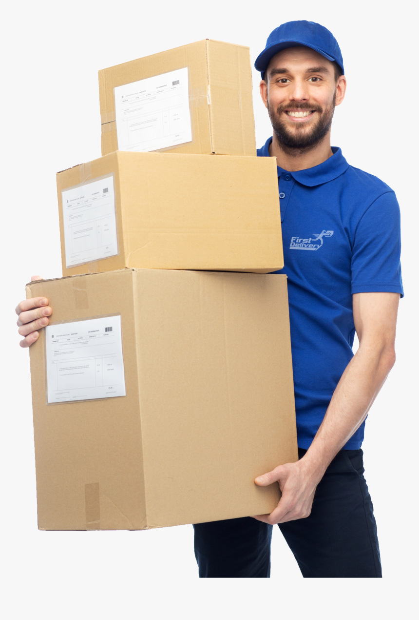 Delivery Man With Box Png, Transparent Png , Transparent Png Image