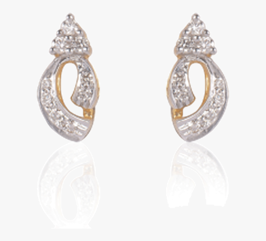 18kt Yellow Gold And Diamond Clip-on Earring For Women - Earrings, HD Png Download