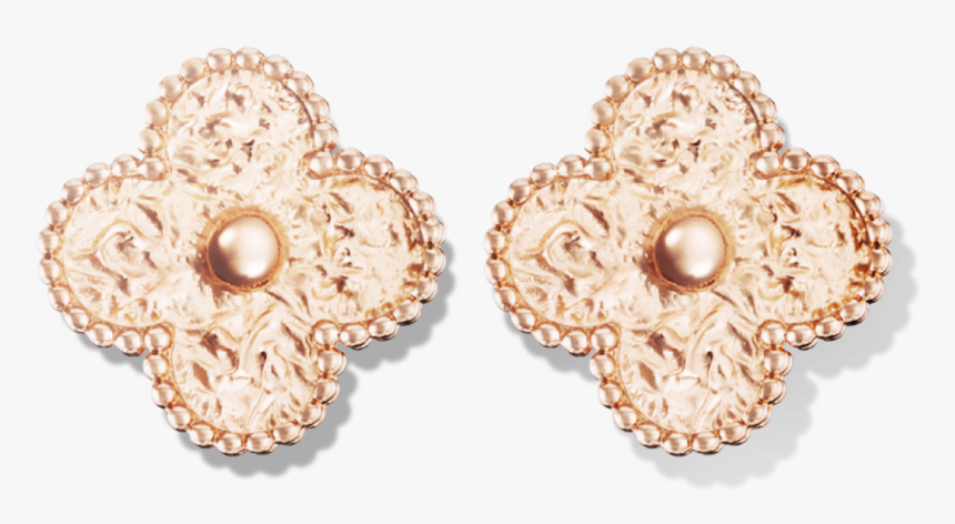 Vintage Van Cleef & Arpels Pink Gold Earrings Vcarw54200 - Van Cleef And Arpel Rose Gold Earrings, HD Png Download