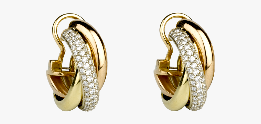 Cartier Trinity Diamond Earrings, HD Png Download