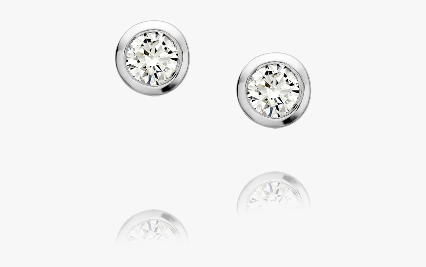 3053 Diamond Solitaire Earrings - Solitaire Diamond Earrings Designs, HD Png Download