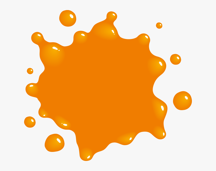 Orange Splat - Free Orange Splat, HD Png Download