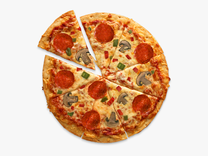 Aerial View Of A Cauliflower-crust Pepperoni And Vegetables - Pizza Pepperoni, HD Png Download