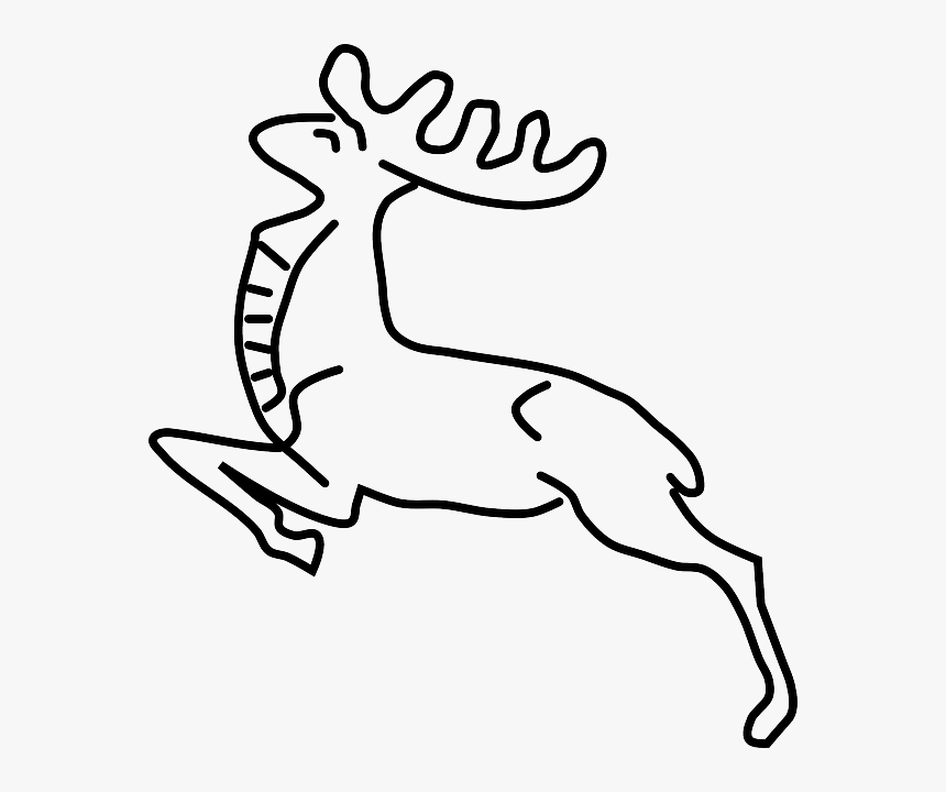 Clip Art Vector Graphics Gazelle Deer Portable Network - Gazal Black And White, HD Png Download