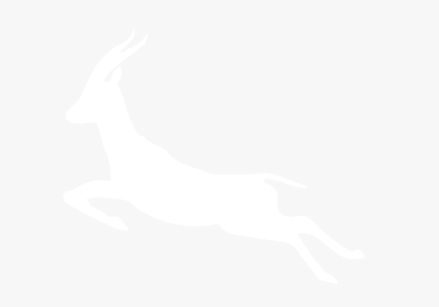 Running Gazelle White Silhouette, HD Png Download