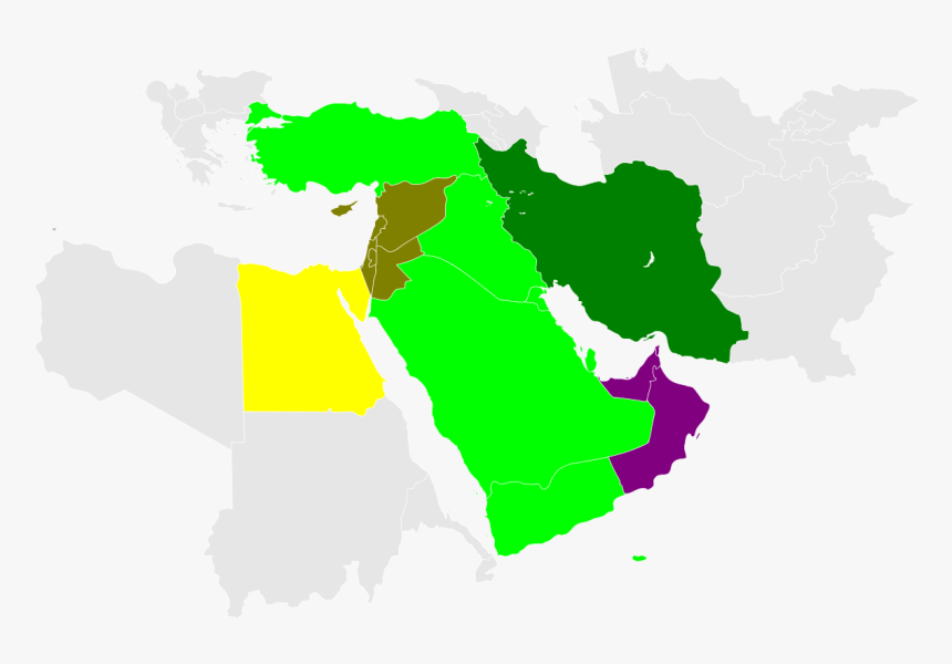 Middle East Map Powerpoint, HD Png Download