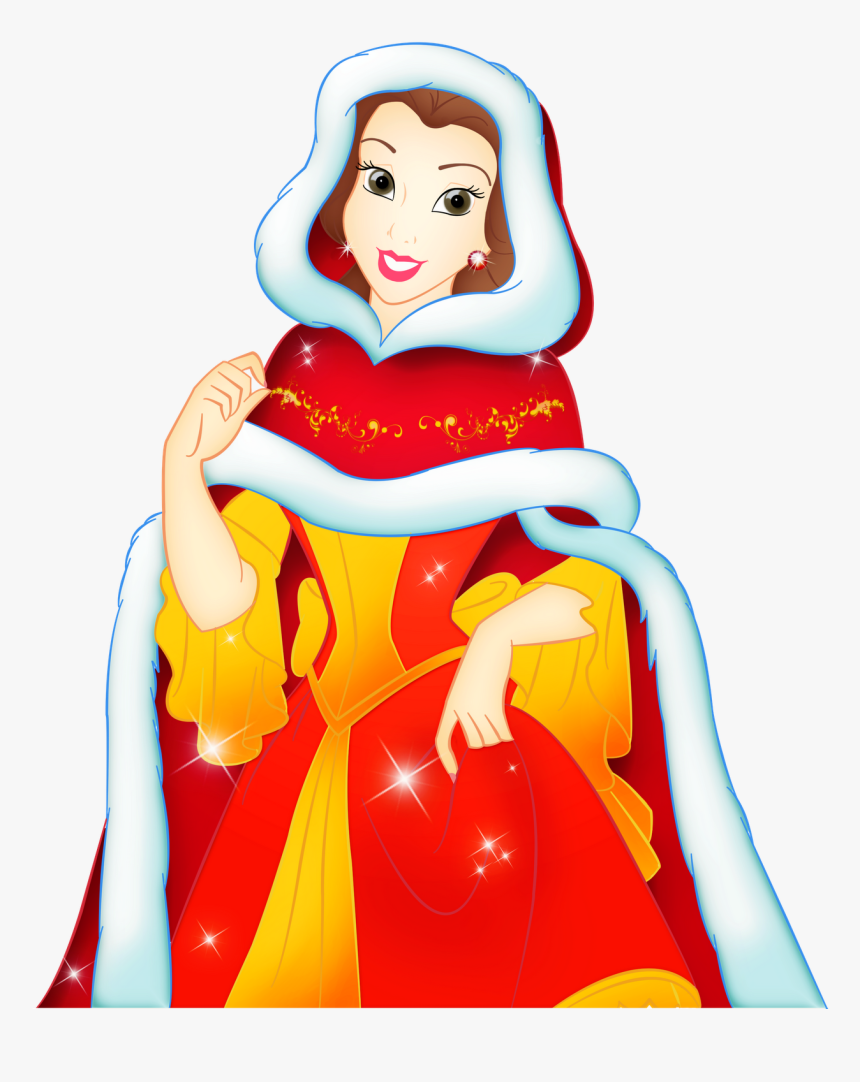 Transparent Christmas Cartoon Clipart - Princess Belle Christmas, HD Png Download