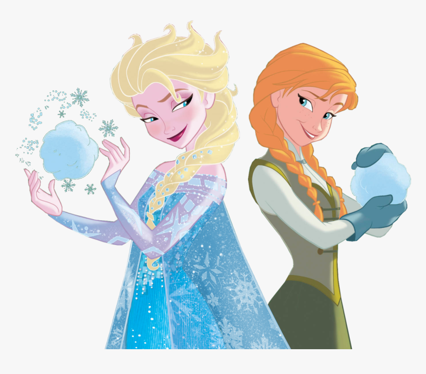 “transparent Elsa And Anna From Disney Christmas Storybook, HD Png Download