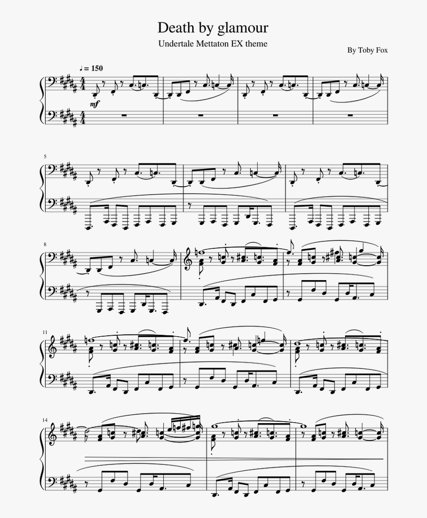 Mettaton Ex Theme Piano, HD Png Download