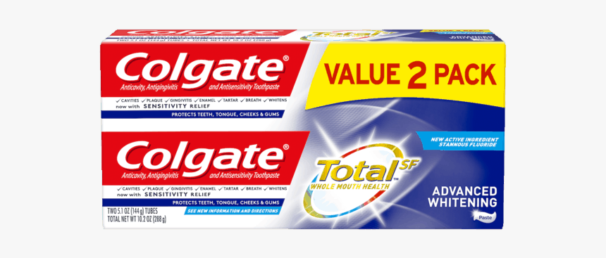 Colgate Total Sf Advanced Whitening, HD Png Download