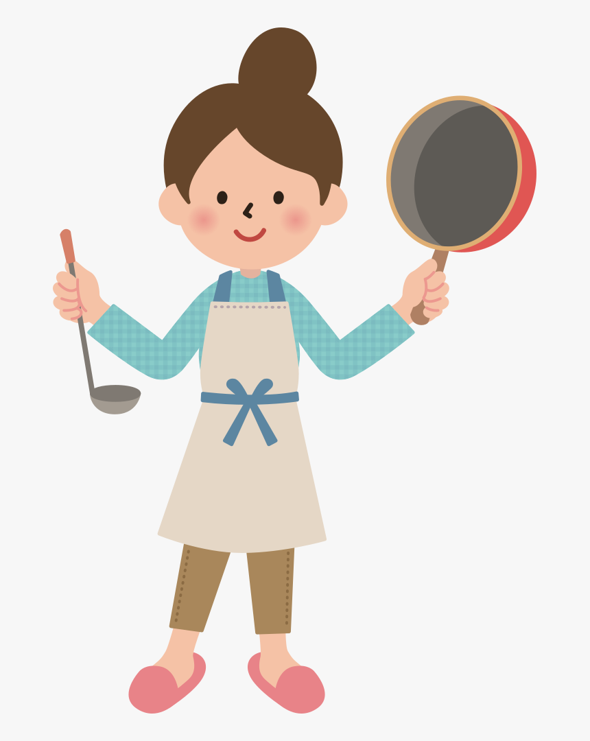 Ladle And Pan - Woman With Pan Clipart, HD Png Download