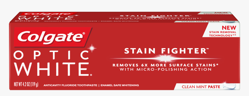 Colgate Optic White Stain Fighter Toothpaste, HD Png Download