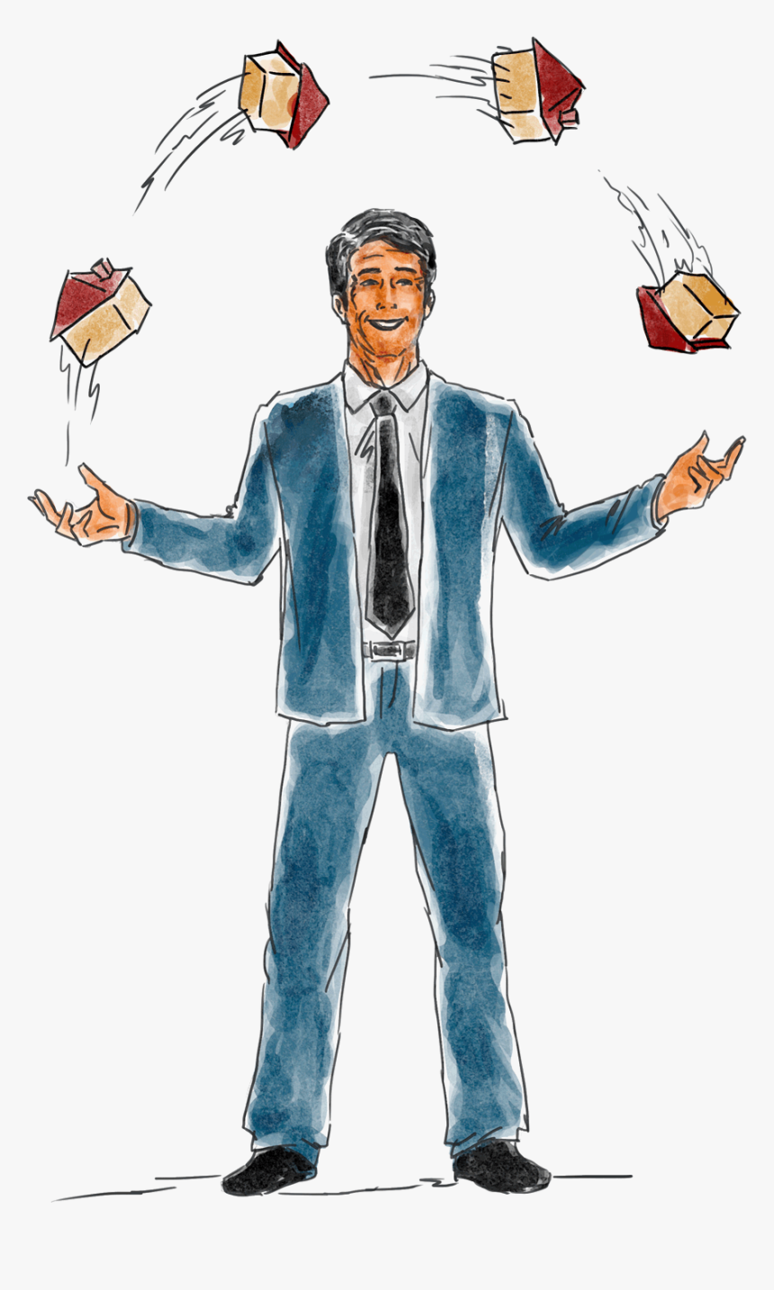 Juggler - Real Estate Agent Cartoon Png, Transparent Png