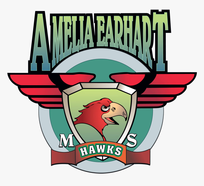 Amelia Earhart Middle School Hawks, HD Png Download