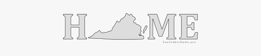Virginia Home Stencil Pattern Shape State Clip Art, HD Png Download