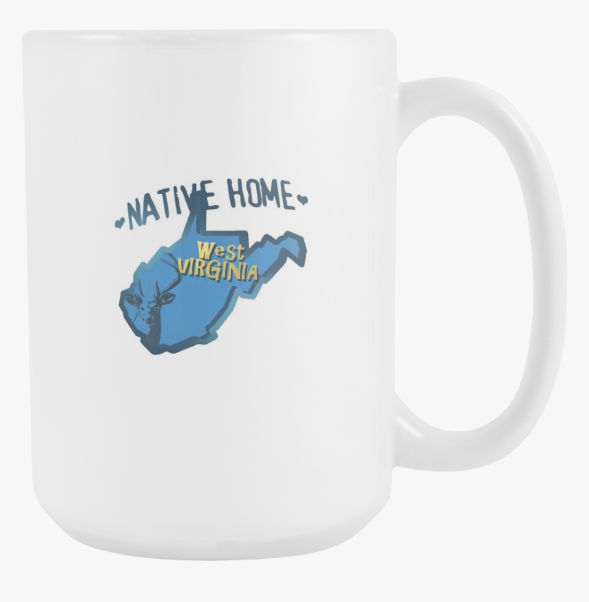 Love West Virginia State Native Home Map Outline 15oz - Coffee Cup, HD Png Download
