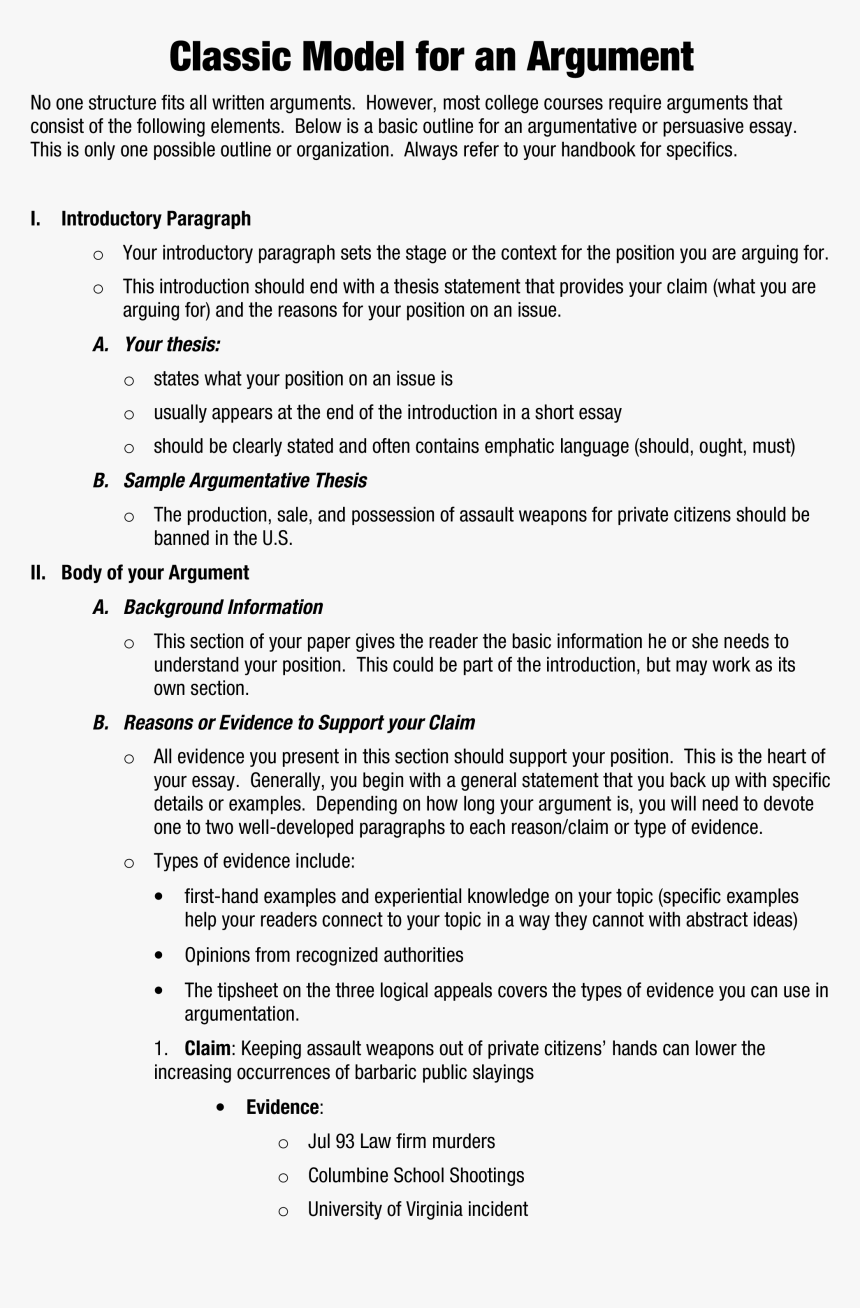Argument Outline Main Image - Medical Bills For Reimbursement, HD Png Download