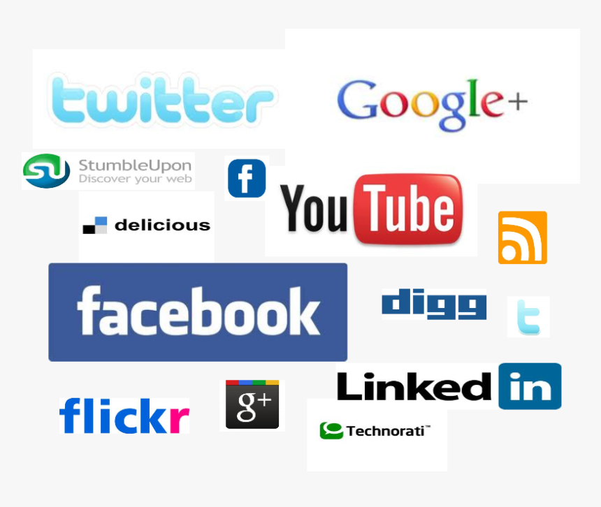Social Network Icon Collage - Collage De La Web 2.0, HD Png Download