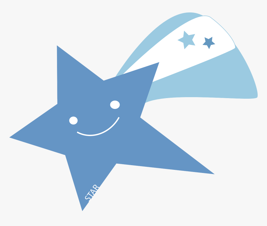 Shooting Stars Cartoon Blue, HD Png Download