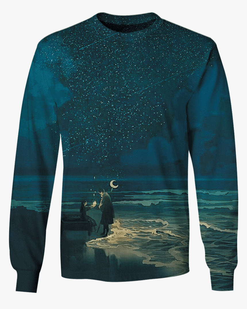 Gearhuman 3d Falling Star Custom T-shirt - Long-sleeved T-shirt, HD Png Download