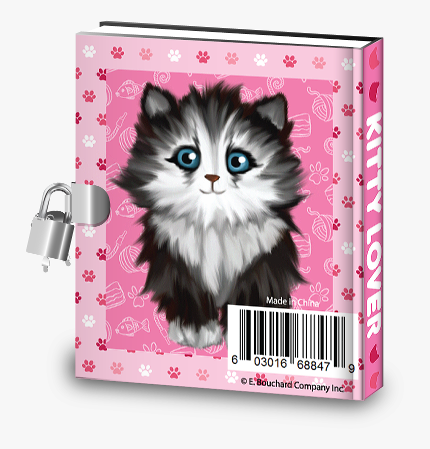 Kitty Cat Kids Diary With Lock - Kitten, HD Png Download