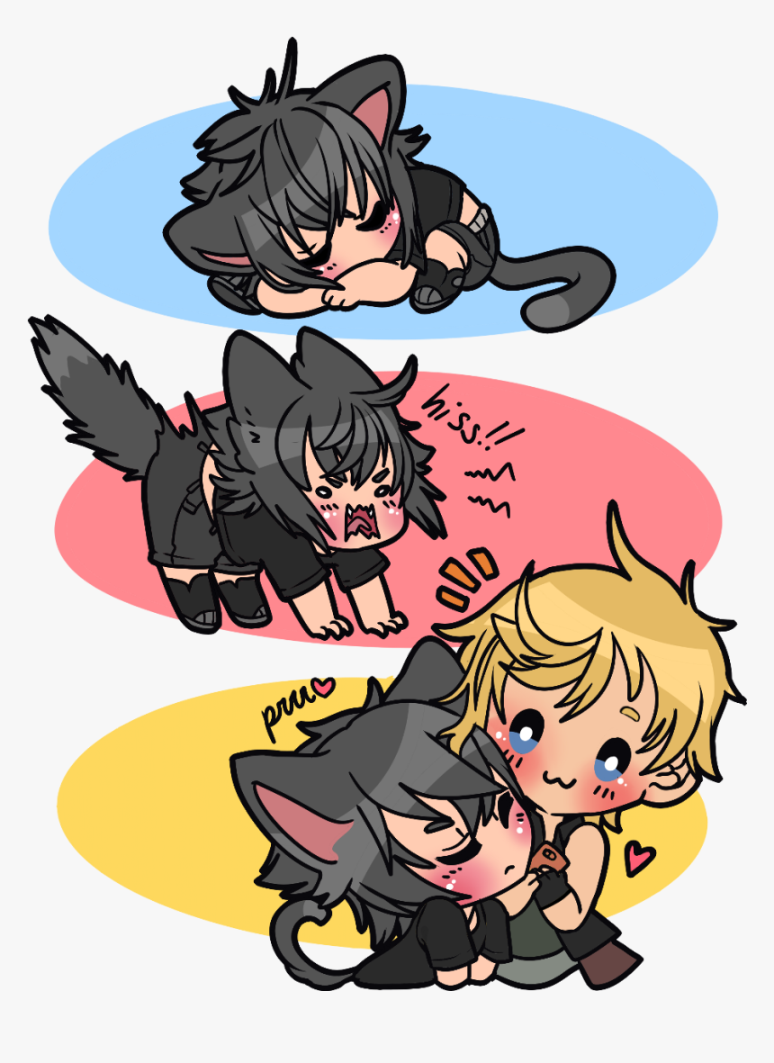 Noctis Lucis Caelum Black Kitty Cat Unlucky Kitten - Neko Promptis, HD Png Download