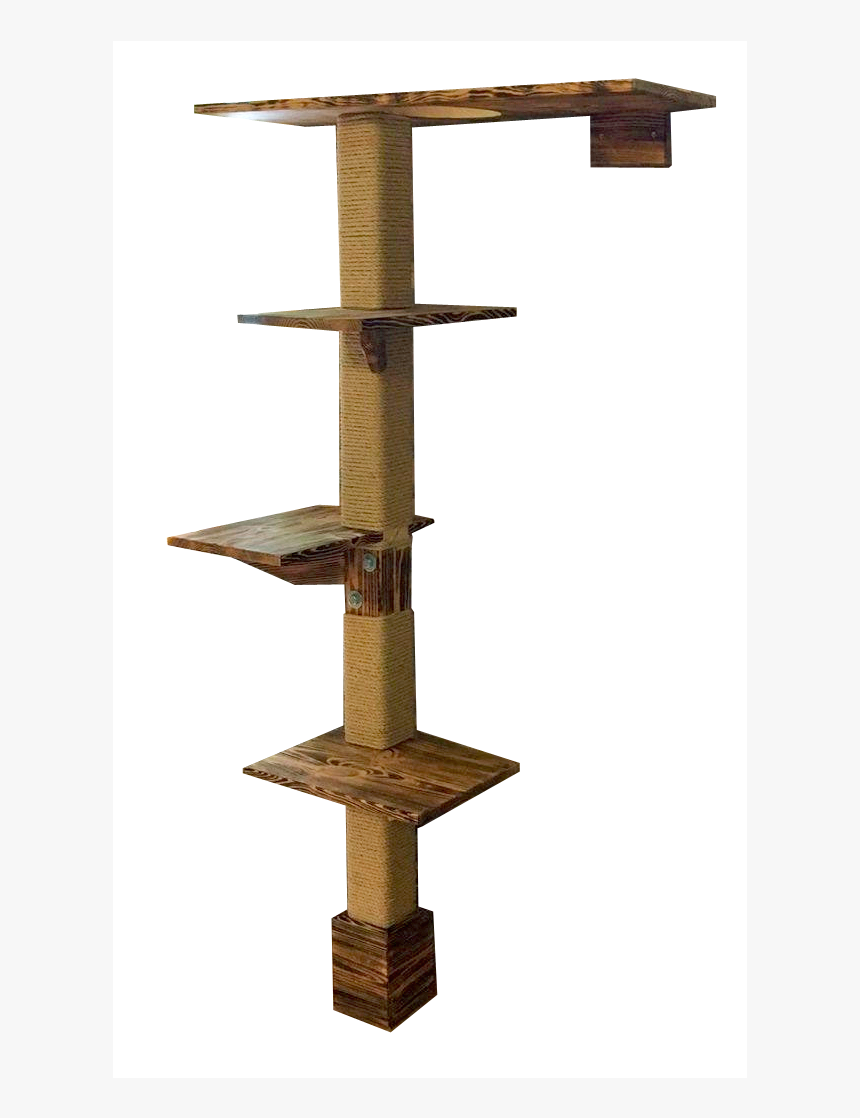 Deluxe Floor And Wall Kitty Cat Climbing Structure - Shelf, HD Png Download