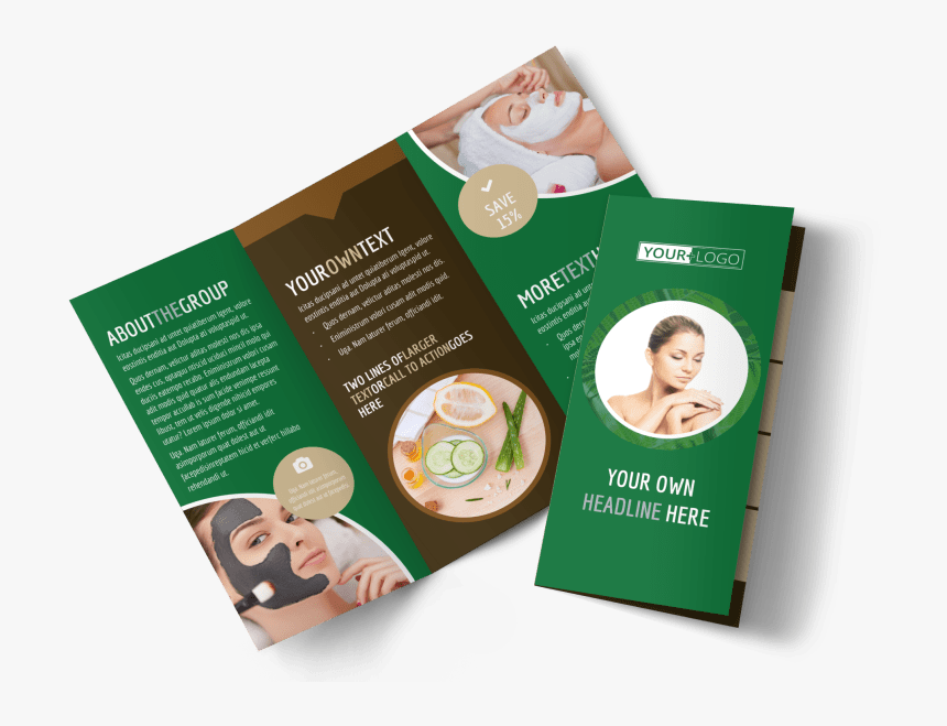 Spa Facial Treatments Brochure Template Preview - Coffee Tri Fold Brochure, HD Png Download