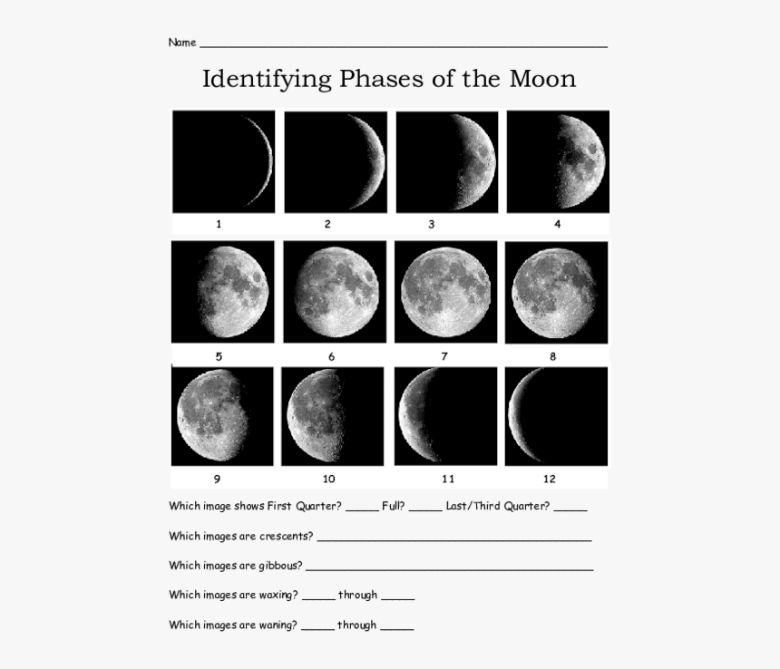 Identifying The Phases Of The Moon Ii, HD Png Download