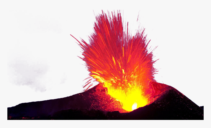 Transparent Volcano Erupting Clipart - Magma Png, Png Download