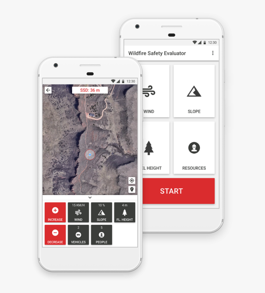 A Photo Of The Wildfire Safety Evaluator , A New App - Prototype For The App Of Wildfire, HD Png Download