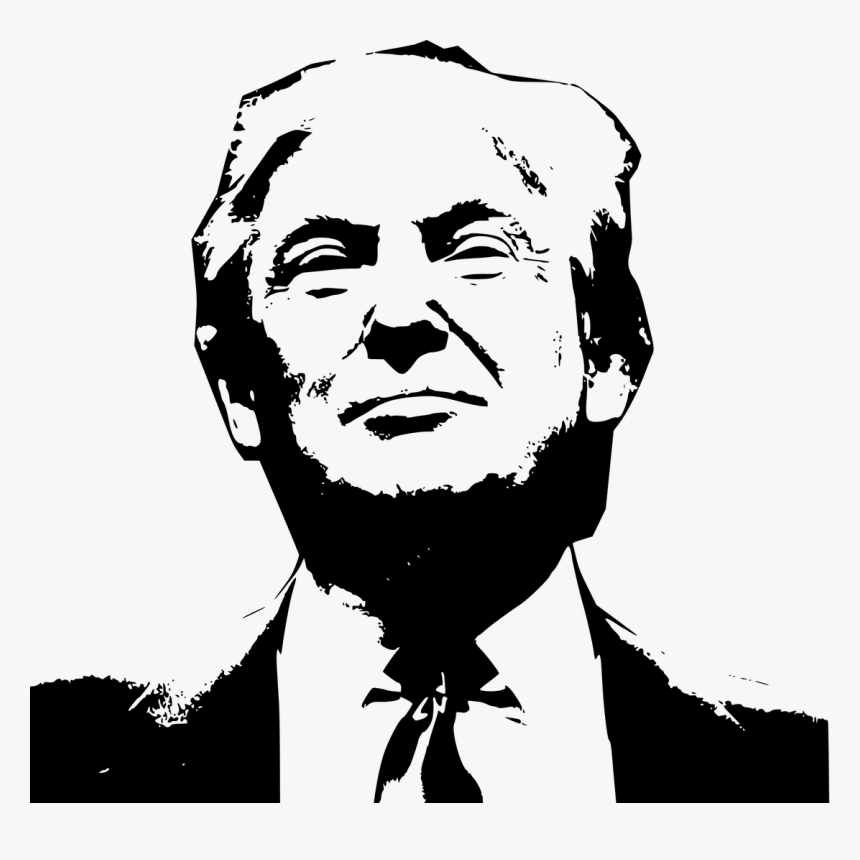 Donald Trump Clipart Black And White, HD Png Download