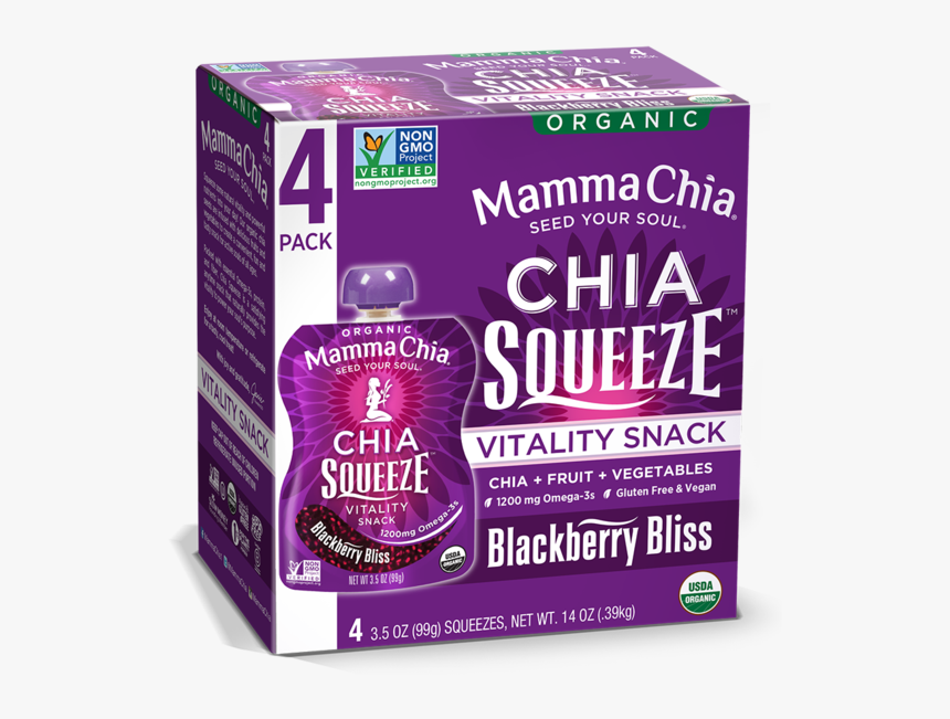 Chia Squeeze 4-pack - Box, HD Png Download