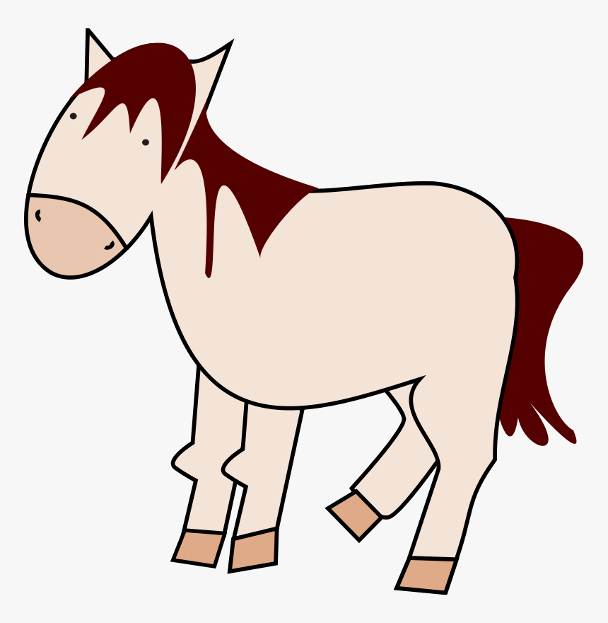 Cute Baby Horse Clipart - Horse Drawing Png, Transparent Png