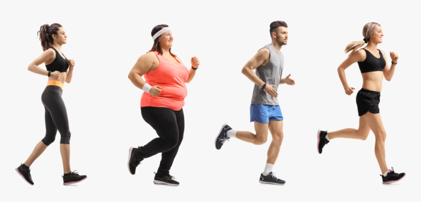 123 - Woman Jogging Profile, HD Png Download