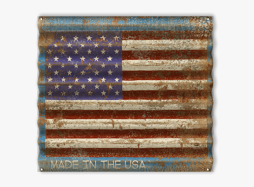 Corrugated Metal Us Flag, HD Png Download