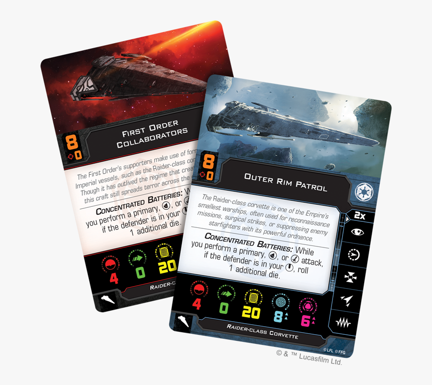 Swz54 Cardfan A1-2x - X Wing 2.0 Imperial Raider, HD Png Download